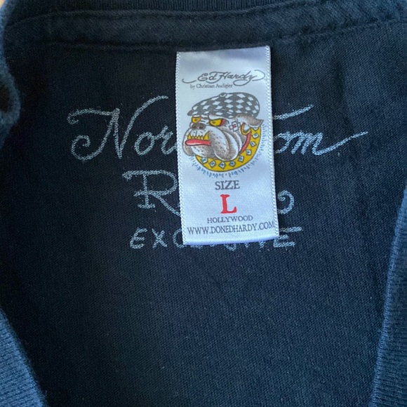 ❤️ Ed Hardy by Christian Audigier Skull Tee Size Large NWOT - Picture 3 of 7